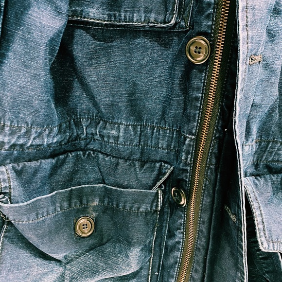 Zara Denim Parka Jacket. - Picture 3 of 9